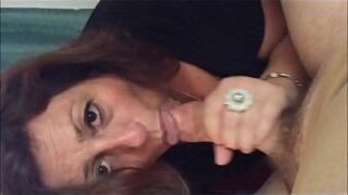 Submissive Granny Blowing Dude